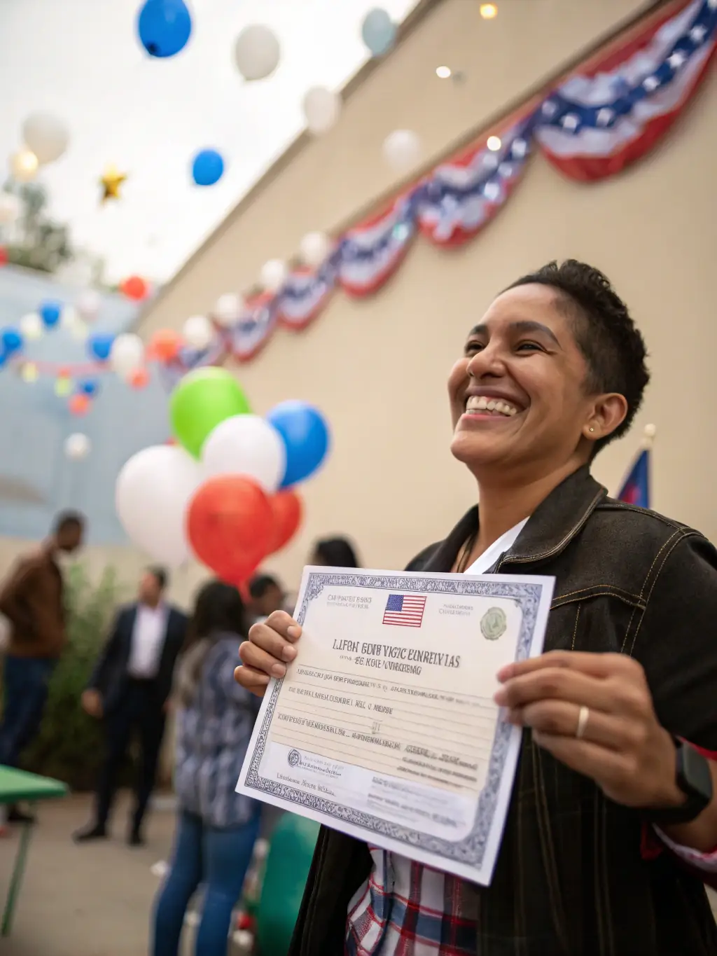 A person proudly holding their citizenship certificate, representing the culmination of their journey towards becoming a citizen with the support of Bravo Immigration.